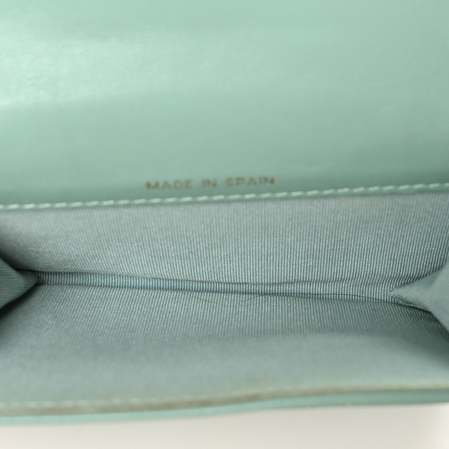 Lambskin Quilted Chanel 19 Flap Card Holder Light Green