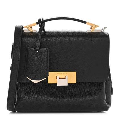 Balenciaga Grained Calfskin Le Dix Mini Soft Cartable Crossbody Black 1 of 9