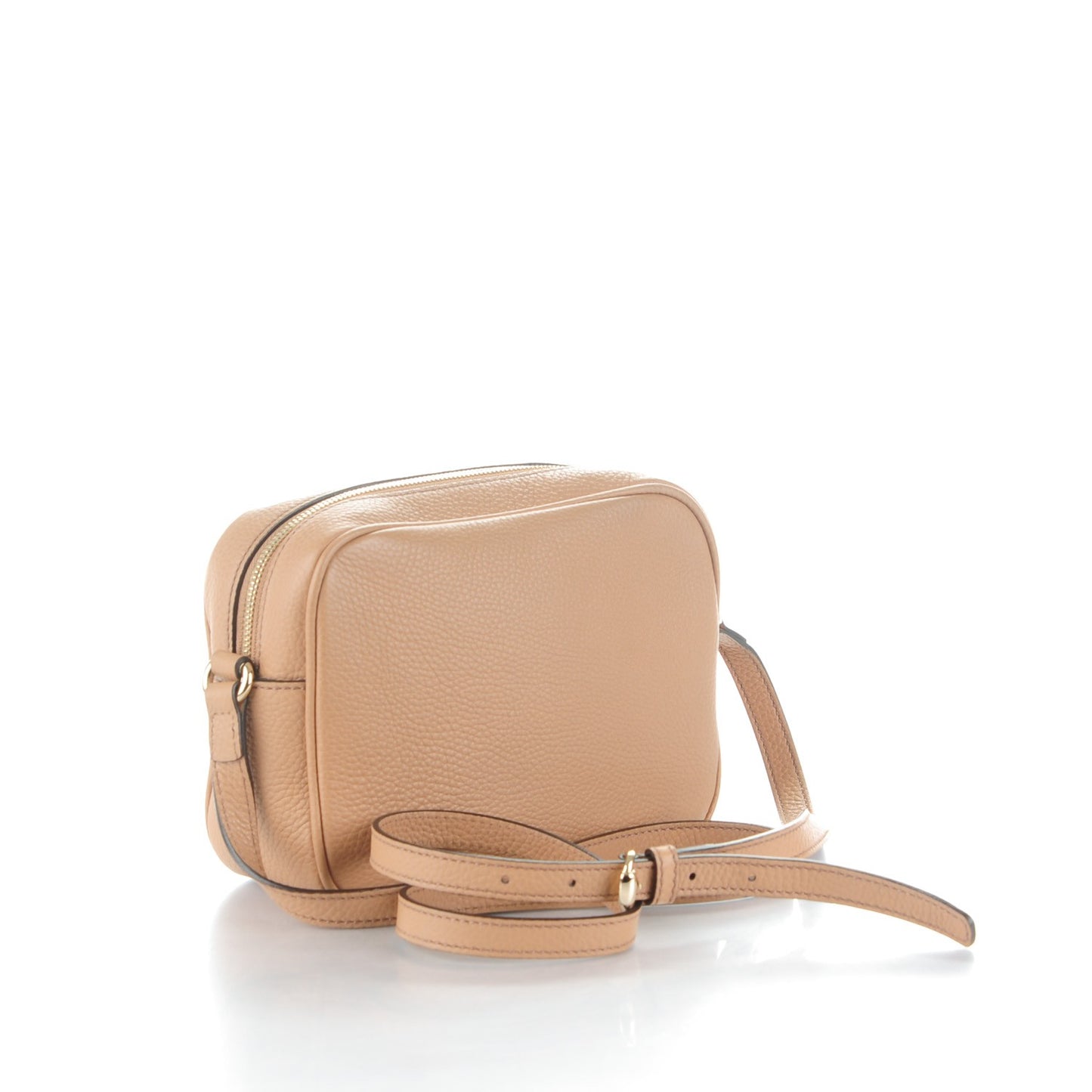 Pebbled Calfskin Small Soho Disco Bag Rose Beige