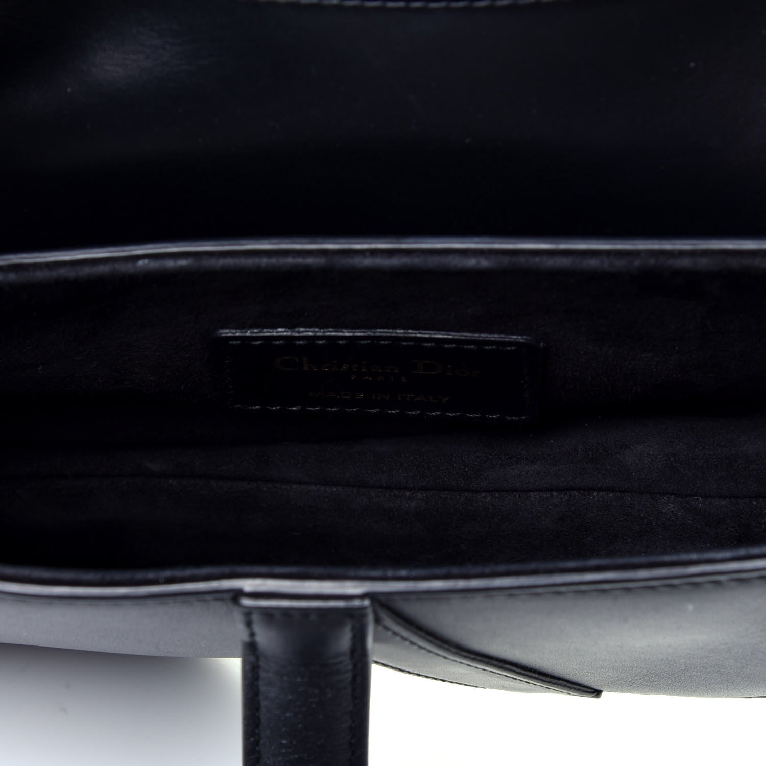 Christian Dior Calfskin Mini Saddle Bag Black 5 of 9