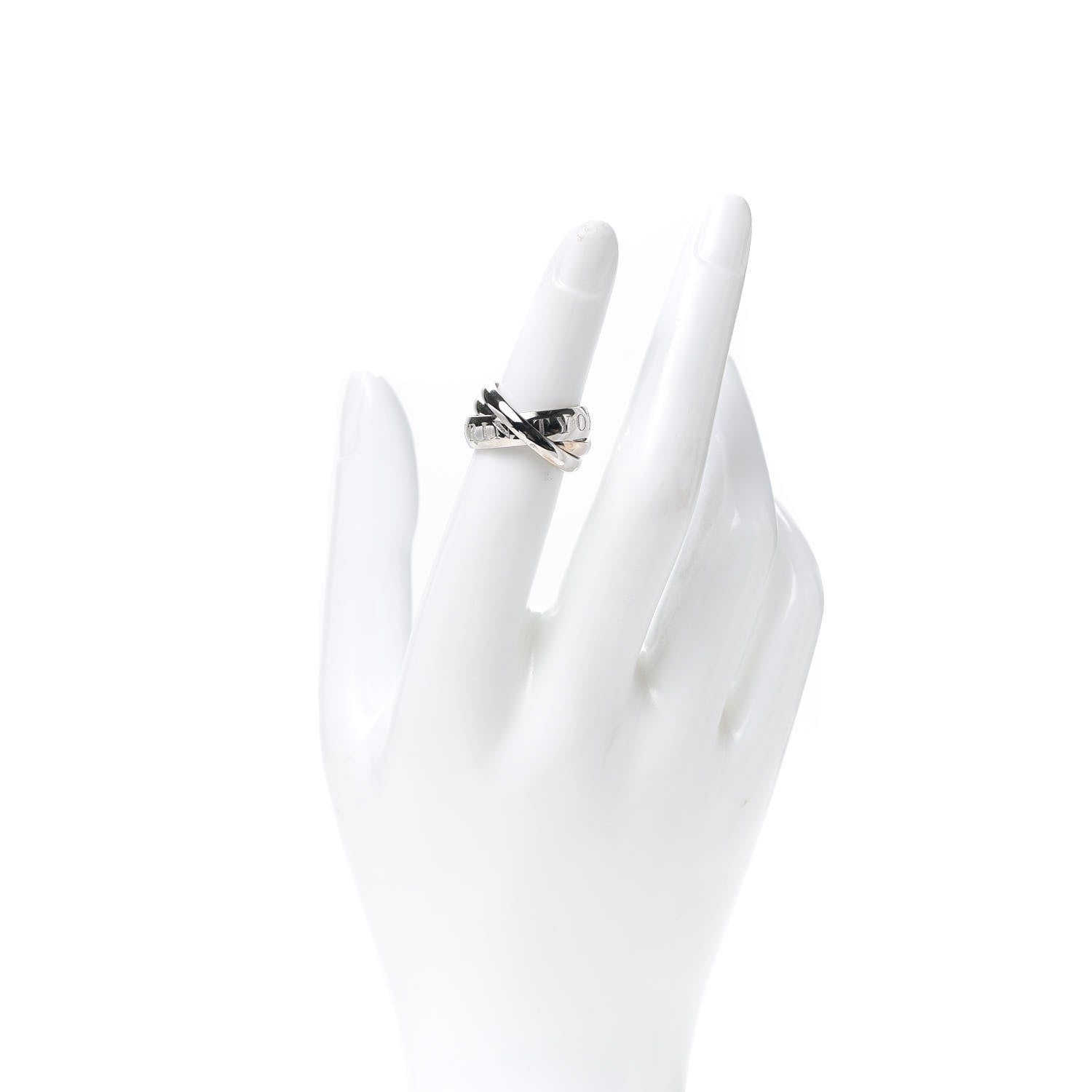 Cartier 18K White Gold Amour Trinity Ring 50 5.25 2 of 5