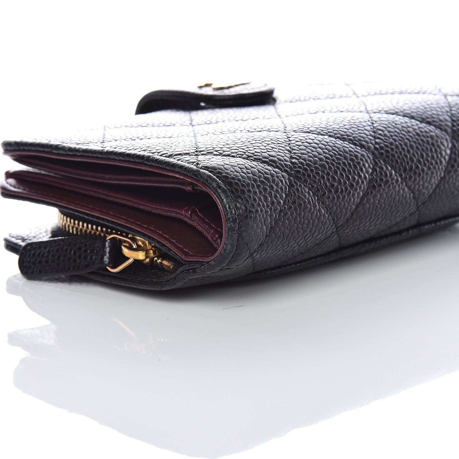 Chanel Caviar Quilted Zipped Pocket Wallet Black 11 of 19