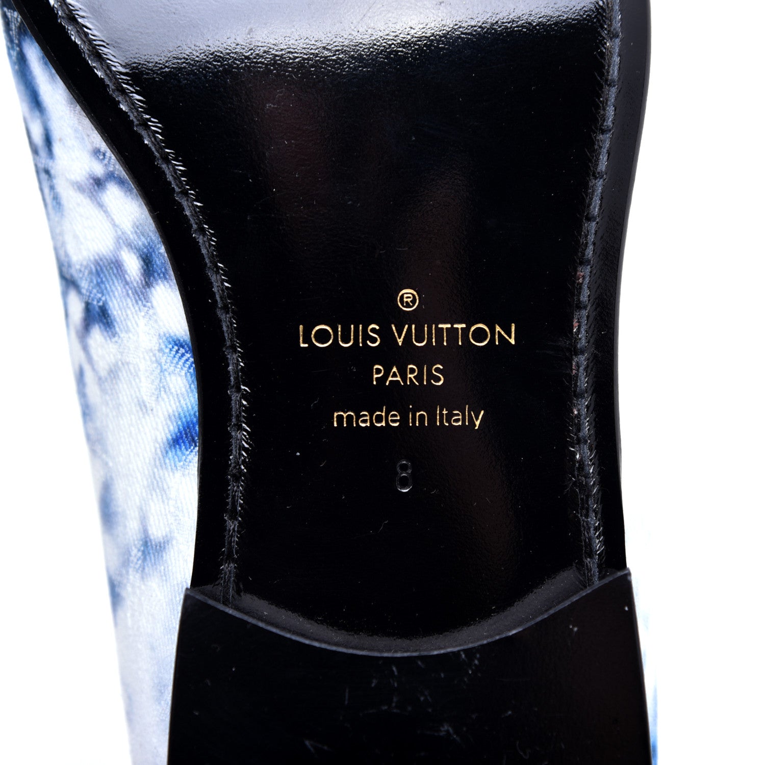 Louis Vuitton Monogram Denim Tie Dye Mens Auteuil Slippers 8 Navy Blue 6 of 8