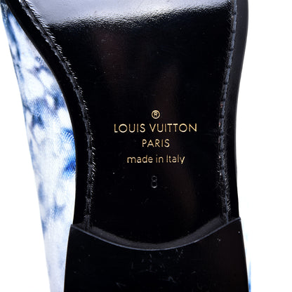 Louis Vuitton Monogram Denim Tie Dye Mens Auteuil Slippers 8 Navy Blue 6 of 8