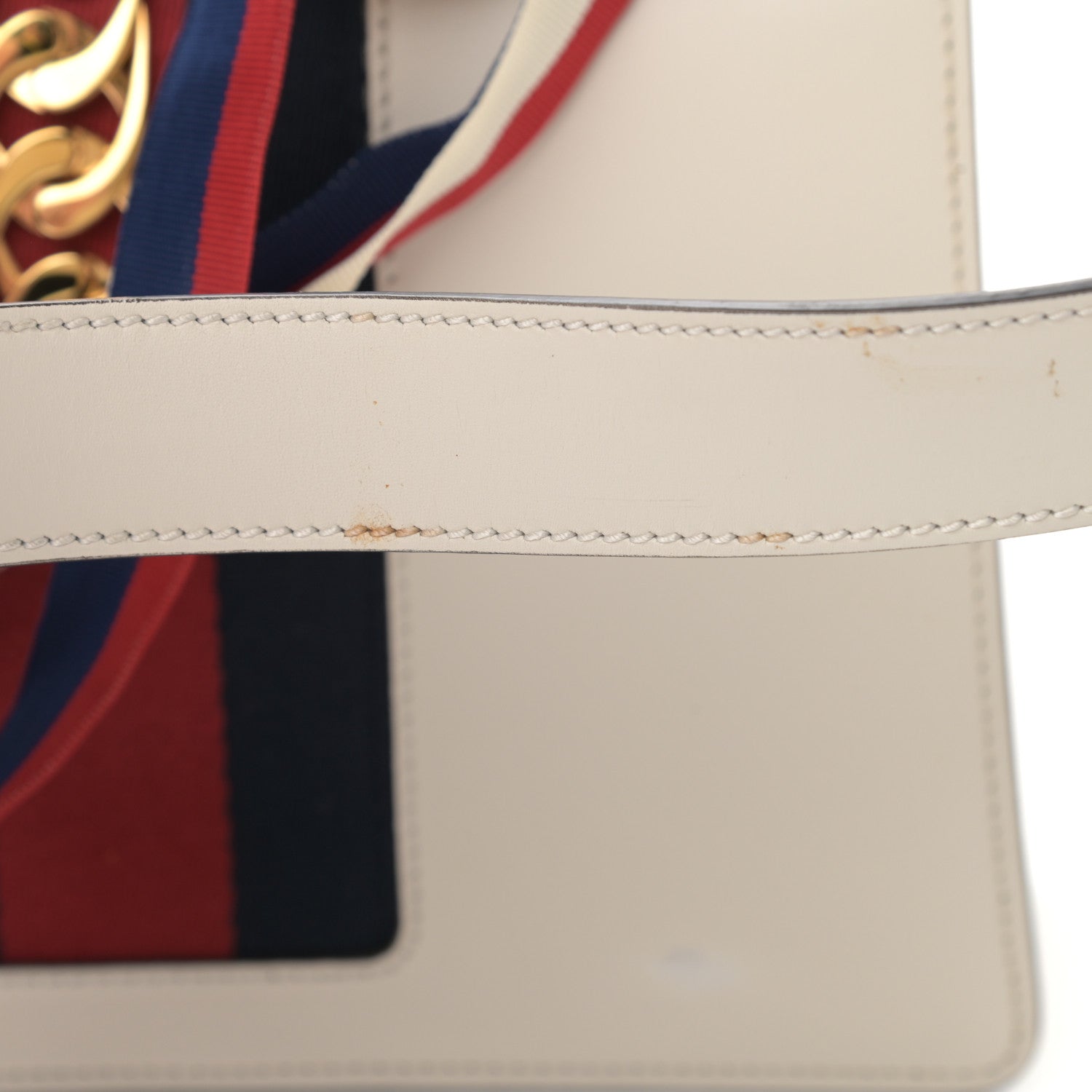 Gucci Calfskin Small Sylvie Shoulder Bag Off White 20 of 20