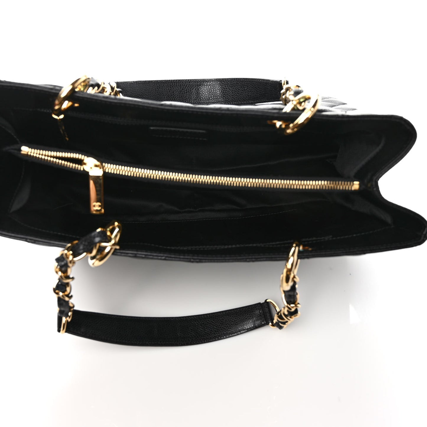 Caviar Quilted Grand Shopping Tote GST Black