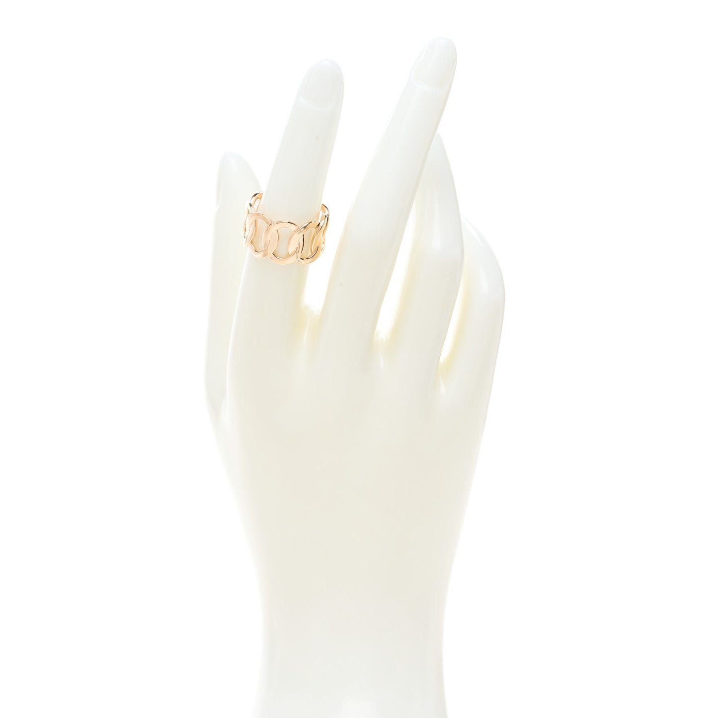 18K Rose Gold Brera Chain Ring 53 6.5