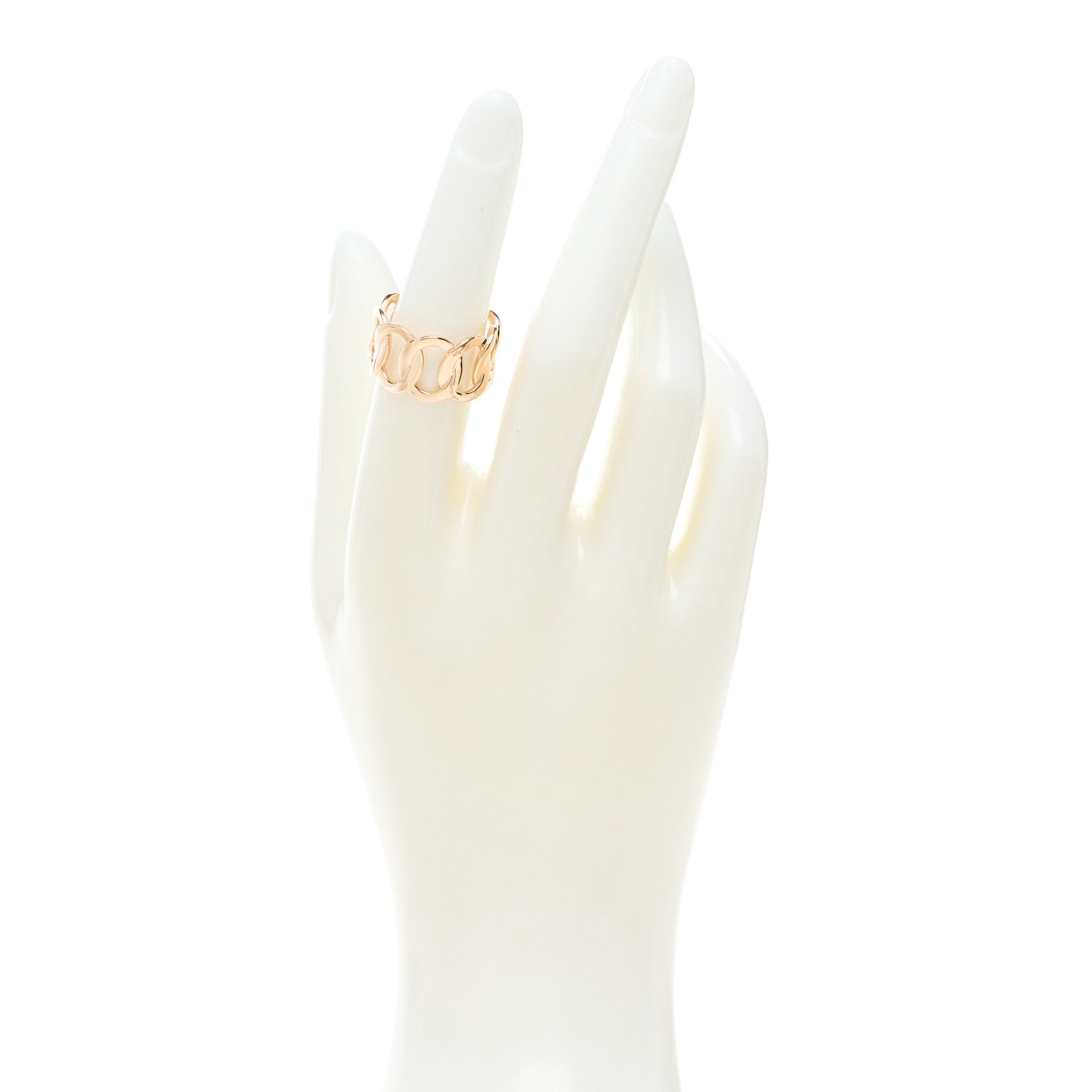 Pomellato 18K Rose Gold Brera Chain Ring 53 6.5 2 of 6