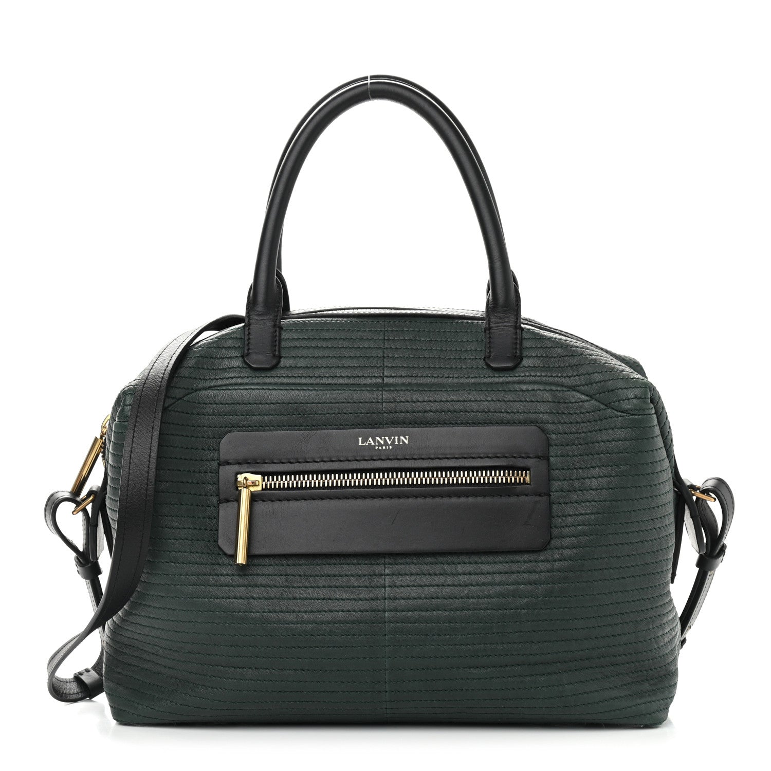 Lanvin Calfskin Padam Bowling Bag Green 1 of 12