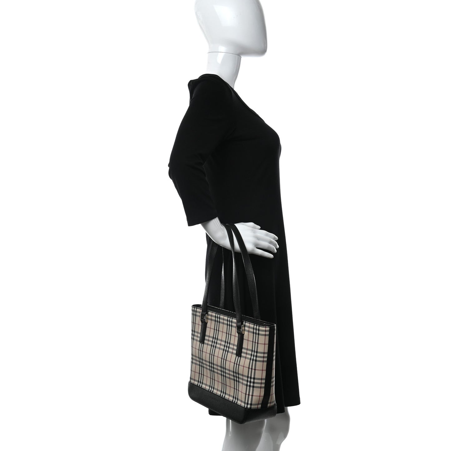 Vintage Check Tote Black
