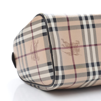 Burberry Haymarket Check Small Chester Bowling Bag Chocolate 9 of 10
