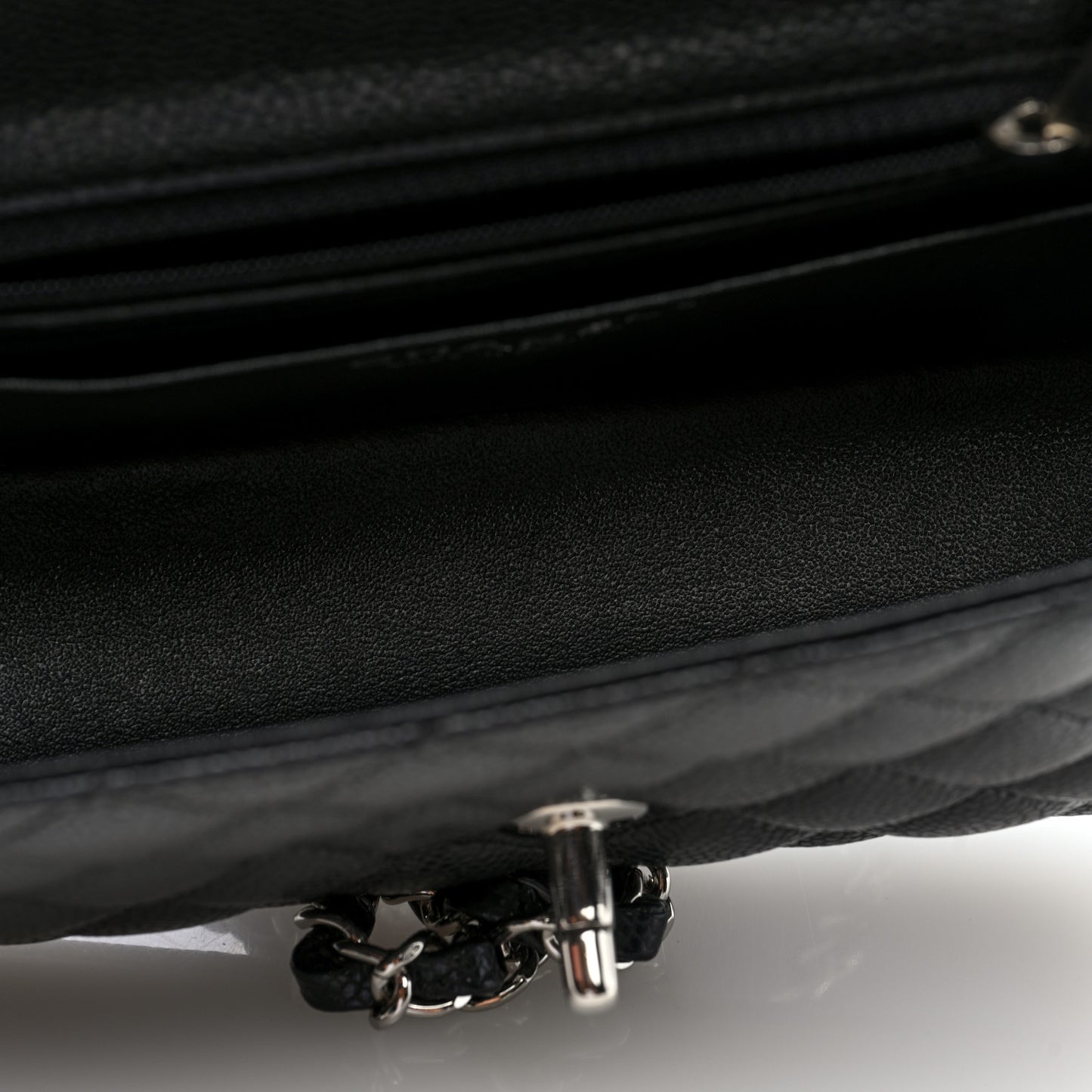 Caviar Quilted Mini Rectangular Flap Black