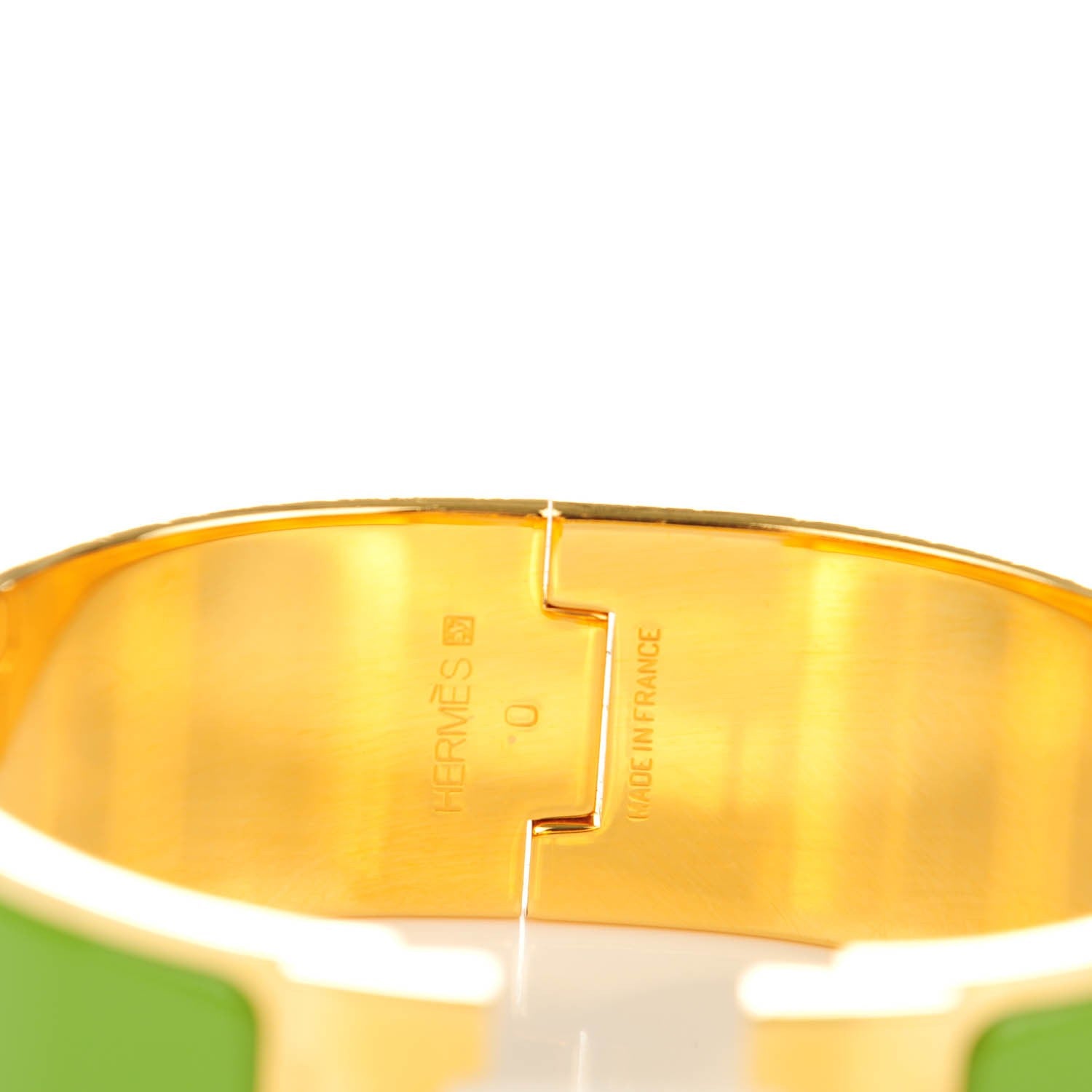 Hermes Enamel Wide Clic Clac H Bracelet PM Vert Praire 3 of 5
