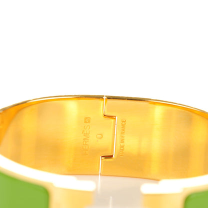 Hermes Enamel Wide Clic Clac H Bracelet PM Vert Praire 3 of 5