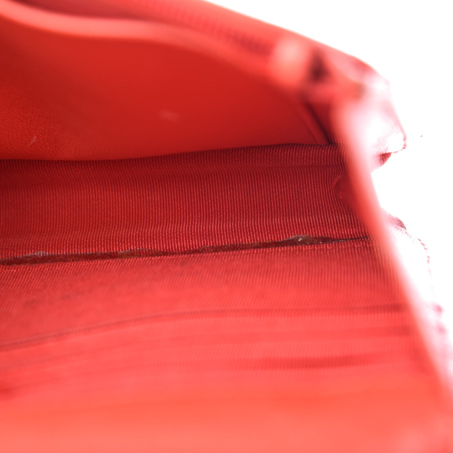 Patent Calfskin Quilted Reissue Wallet On Chain WOC Red