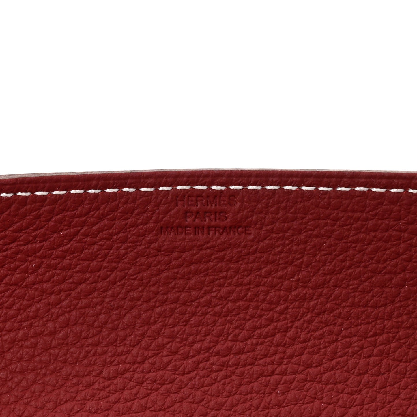 Taurillon Clemence Mises et Relances Desk Pencil Case Fauve Rouge H