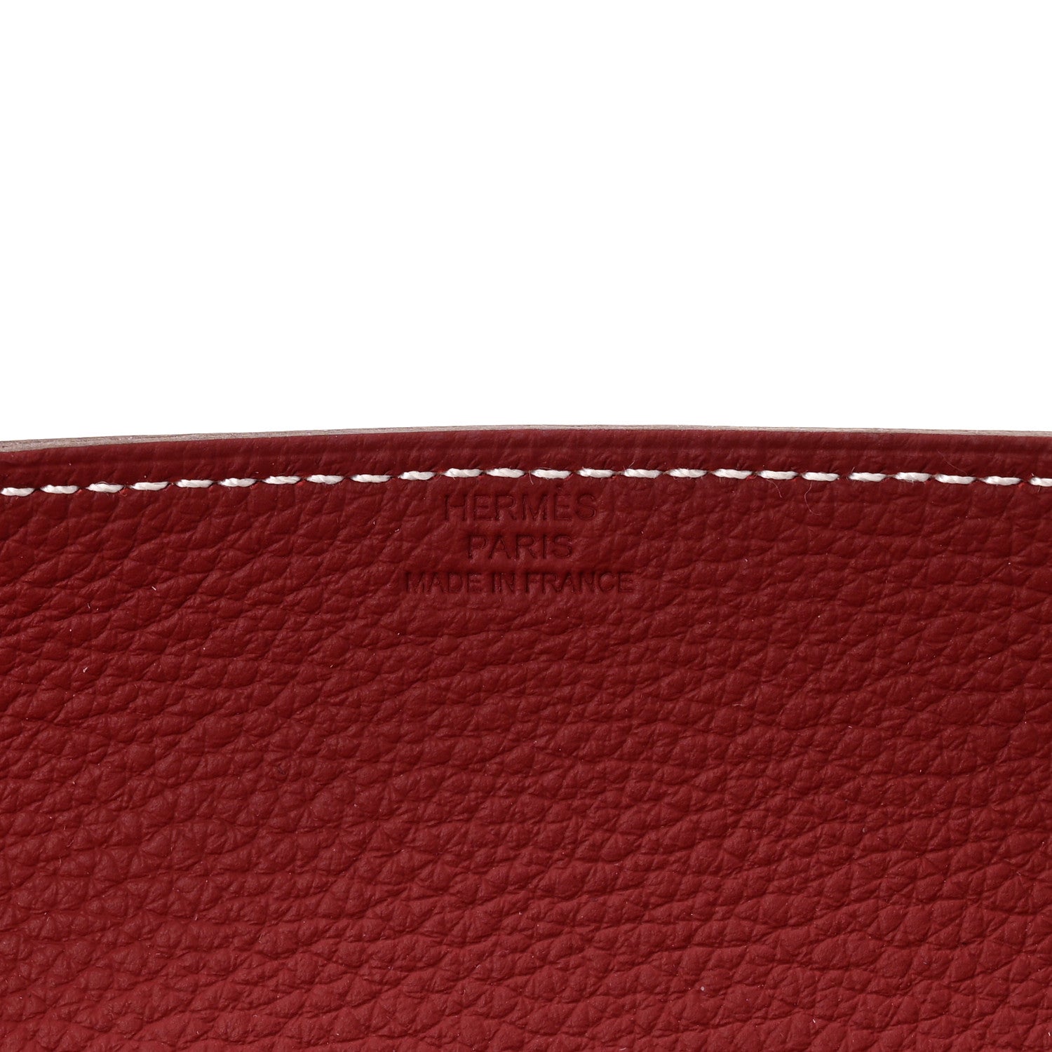 Hermes Taurillon Clemence Mises et Relances Desk Pencil Case Fauve Rouge H 5 of 7