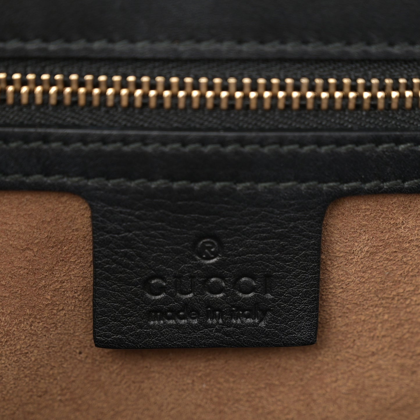 GG Supreme Monogram Calfskin Medium Padlock Shoulder Bag Beige Black Cuir