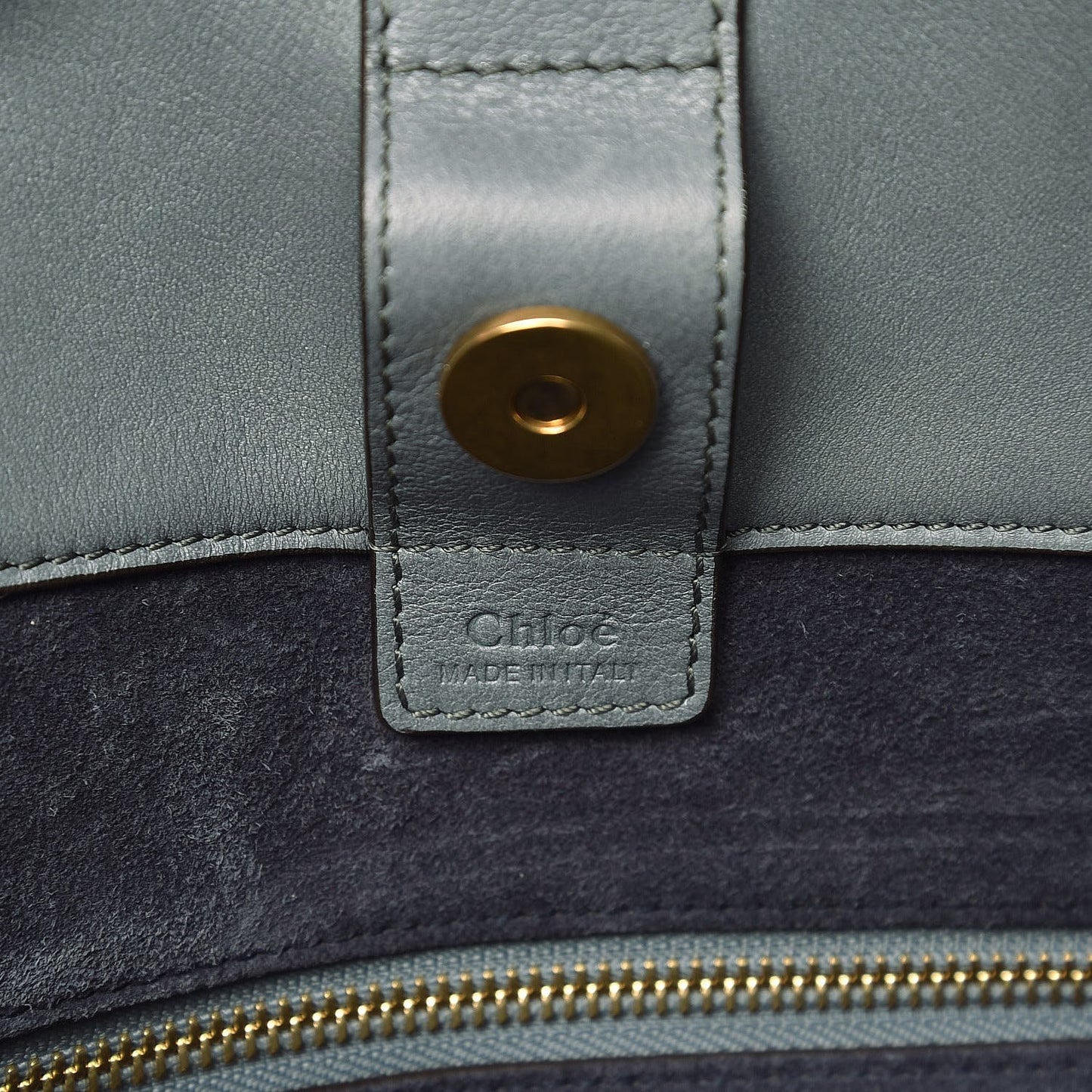 Smooth Calfskin Medium Milo Shopping Tote Cloudy Blue