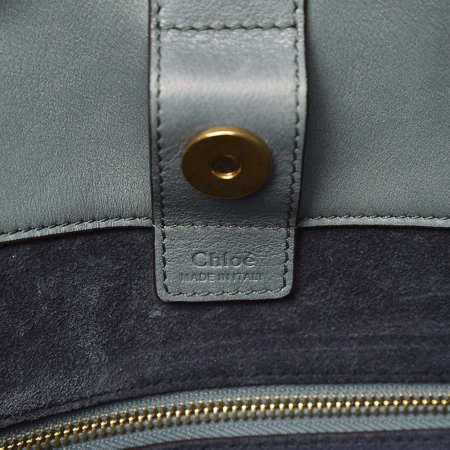 Chloe Smooth Calfskin Medium Milo Shopping Tote Cloudy Blue 2 of 8