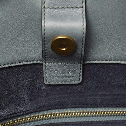 Chloe Smooth Calfskin Medium Milo Shopping Tote Cloudy Blue 2 of 8