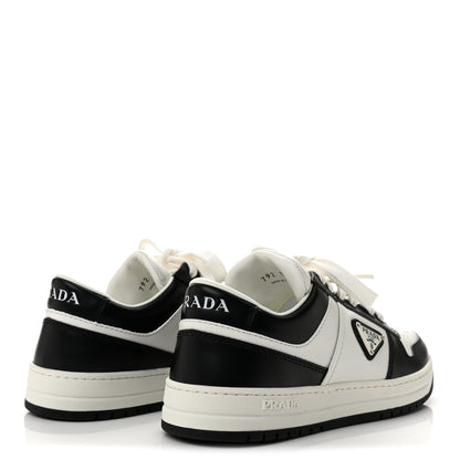 Prada Vitello Sport Spazzolato Rois Triangle Logo Womens Downtown Low Top 30mm Sneakers 36.5 White Black 5 of 10