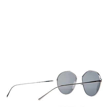 Prada Round Sunglasses SPR 56N Silver 4 of 8