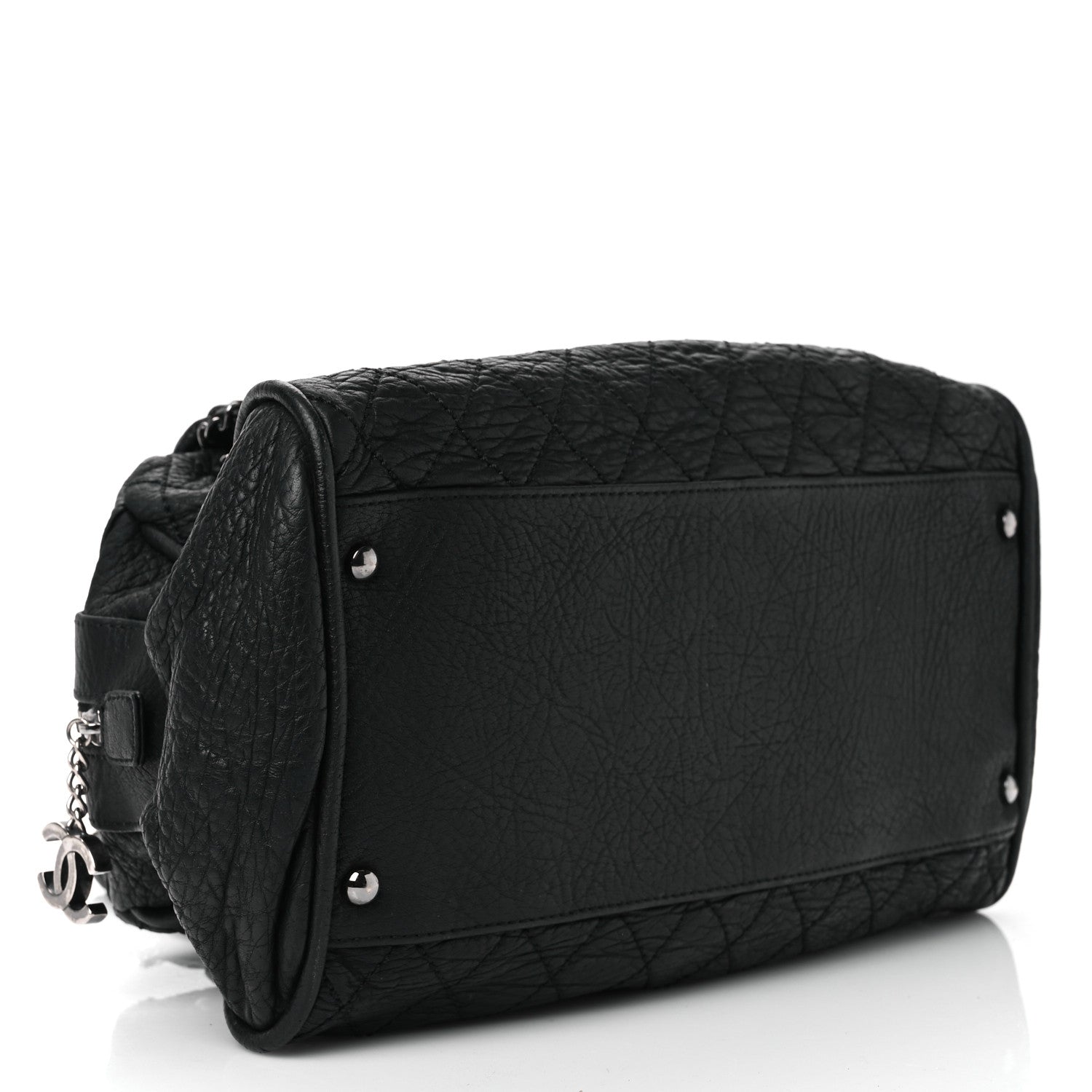 Chanel Distressed Lambskin Lady Braid Bowler Black 4 of 13