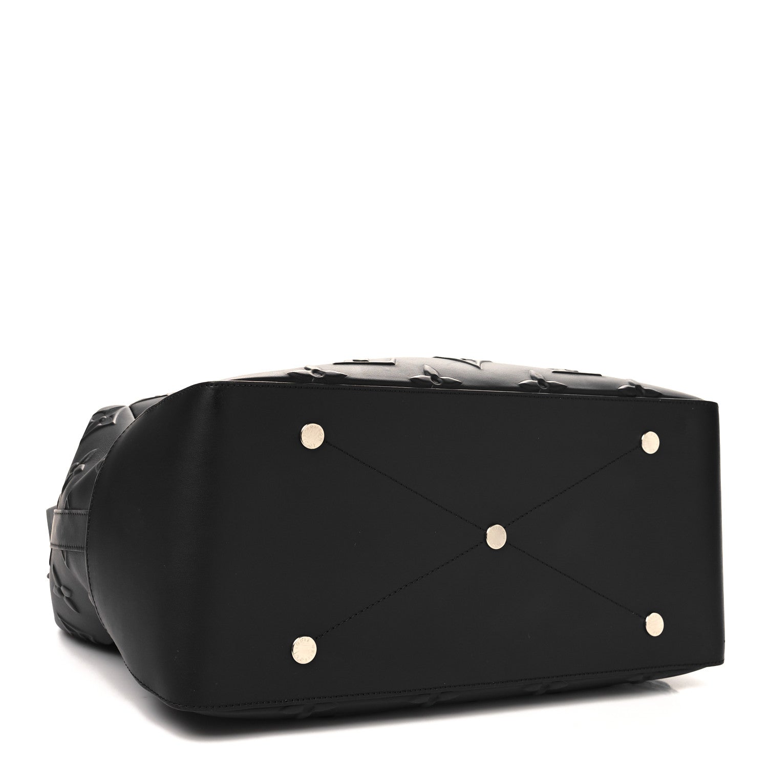 Louis Vuitton Monogram Seal Steamer Tote Black 4 of 9