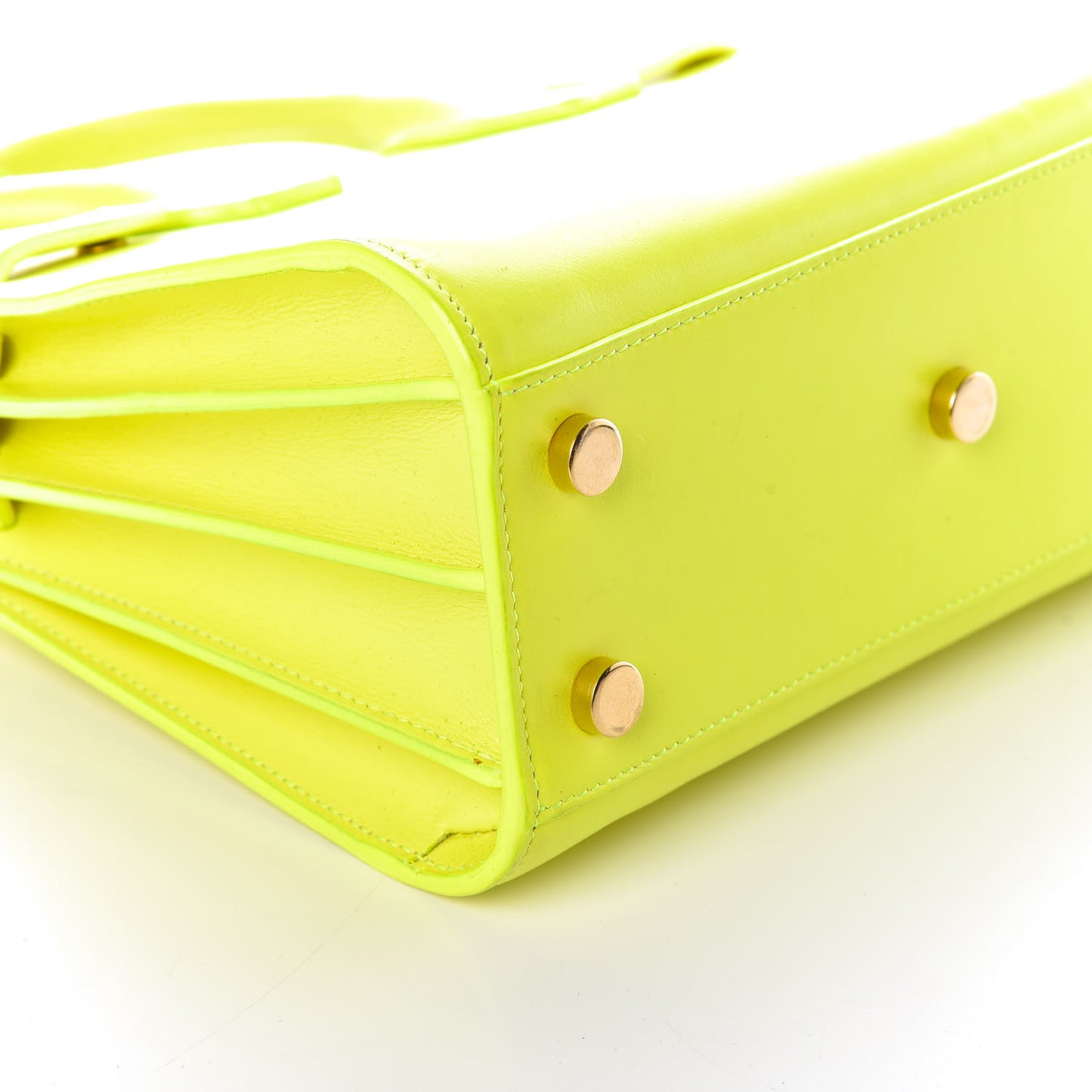 Calfskin Nano Sac De Jour Neon Yellow