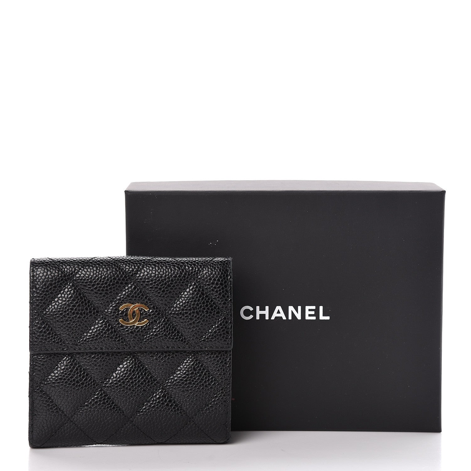 Chanel Caviar Quilted Compact French Flap Wallet Black 13 of 13
