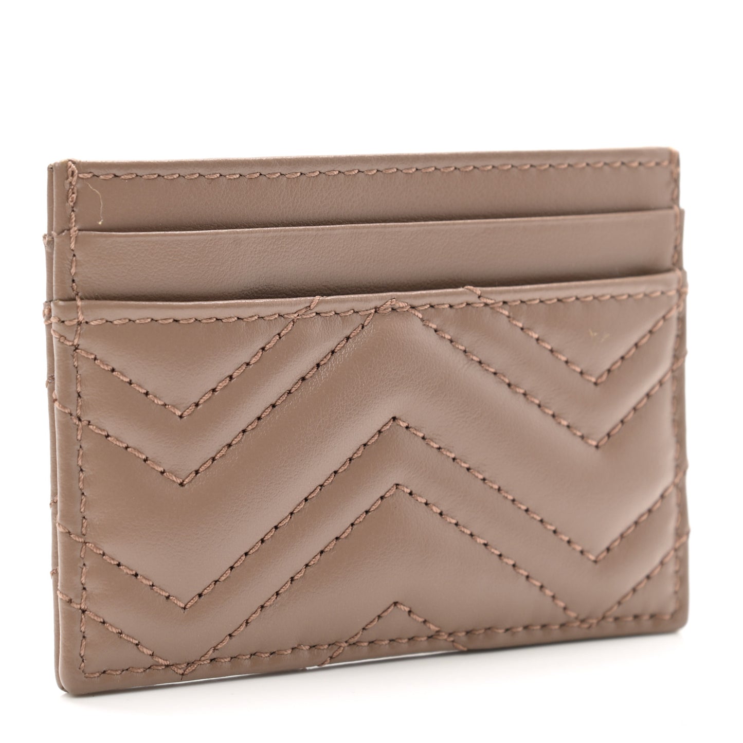 Calfskin Matelasse GG Marmont Card Holder Porcelain Rose