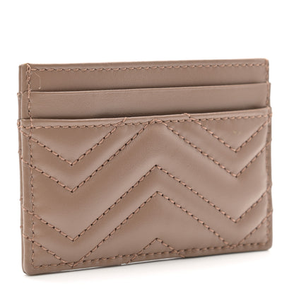 Gucci Calfskin Matelasse GG Marmont Card Holder Porcelain Rose 3 of 7