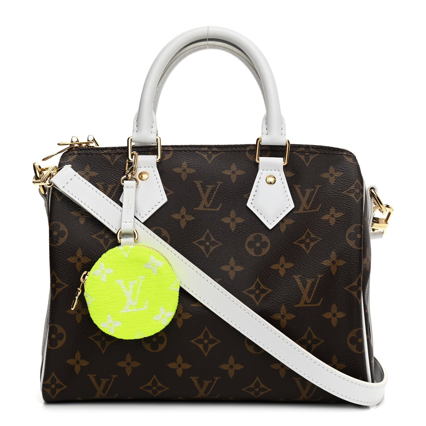Monogram LV Match Speedy Bandouliere 25 White