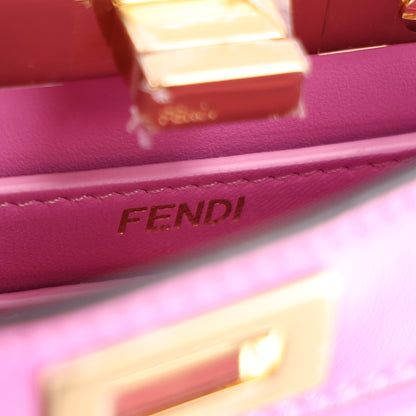 Fendi Shiny Nappa Petite Peekaboo I SEE U Satchel Rosa 6 of 9