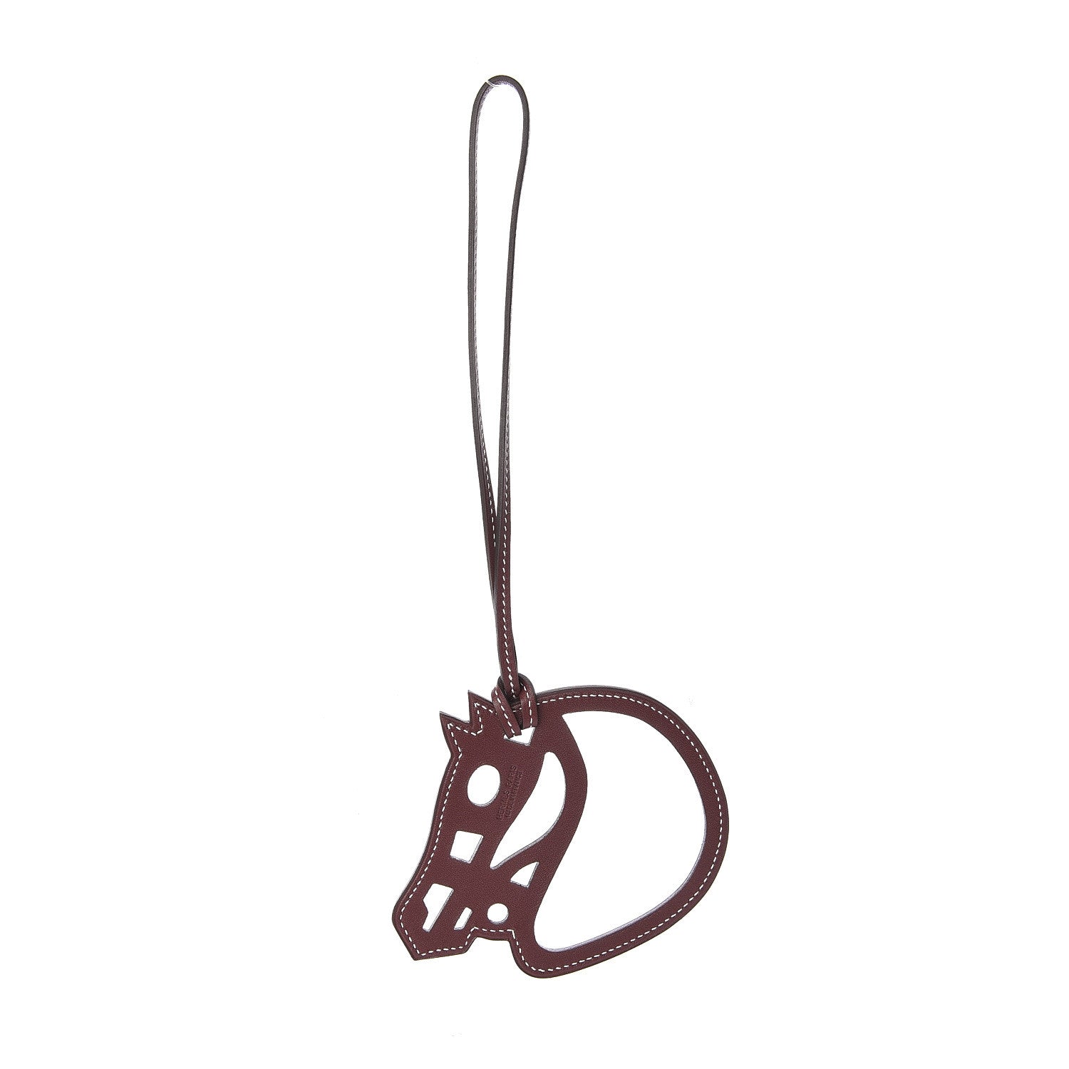 Hermes Swift Paddock Cheval Horse Bag Charm Bordeaux 1 of 4