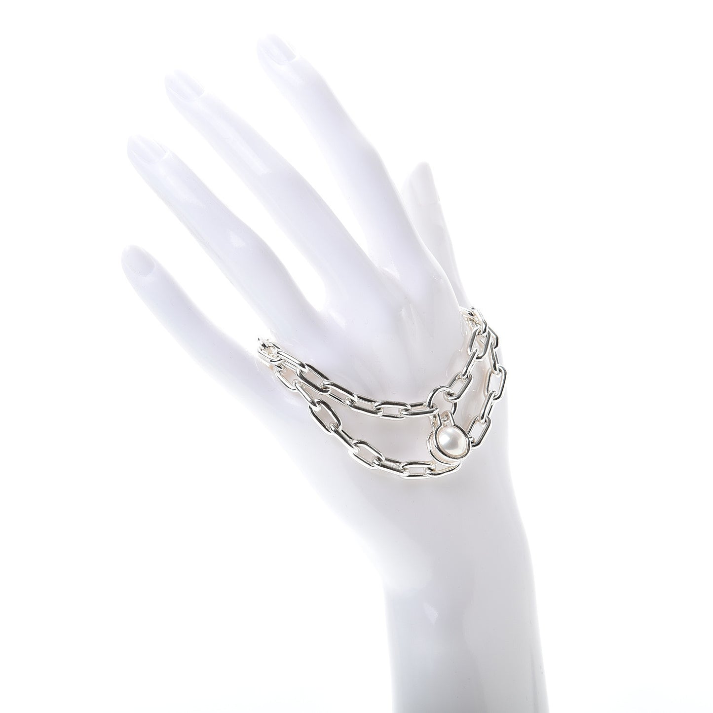 Sterling Silver Pearl HardWear Link Bracelet