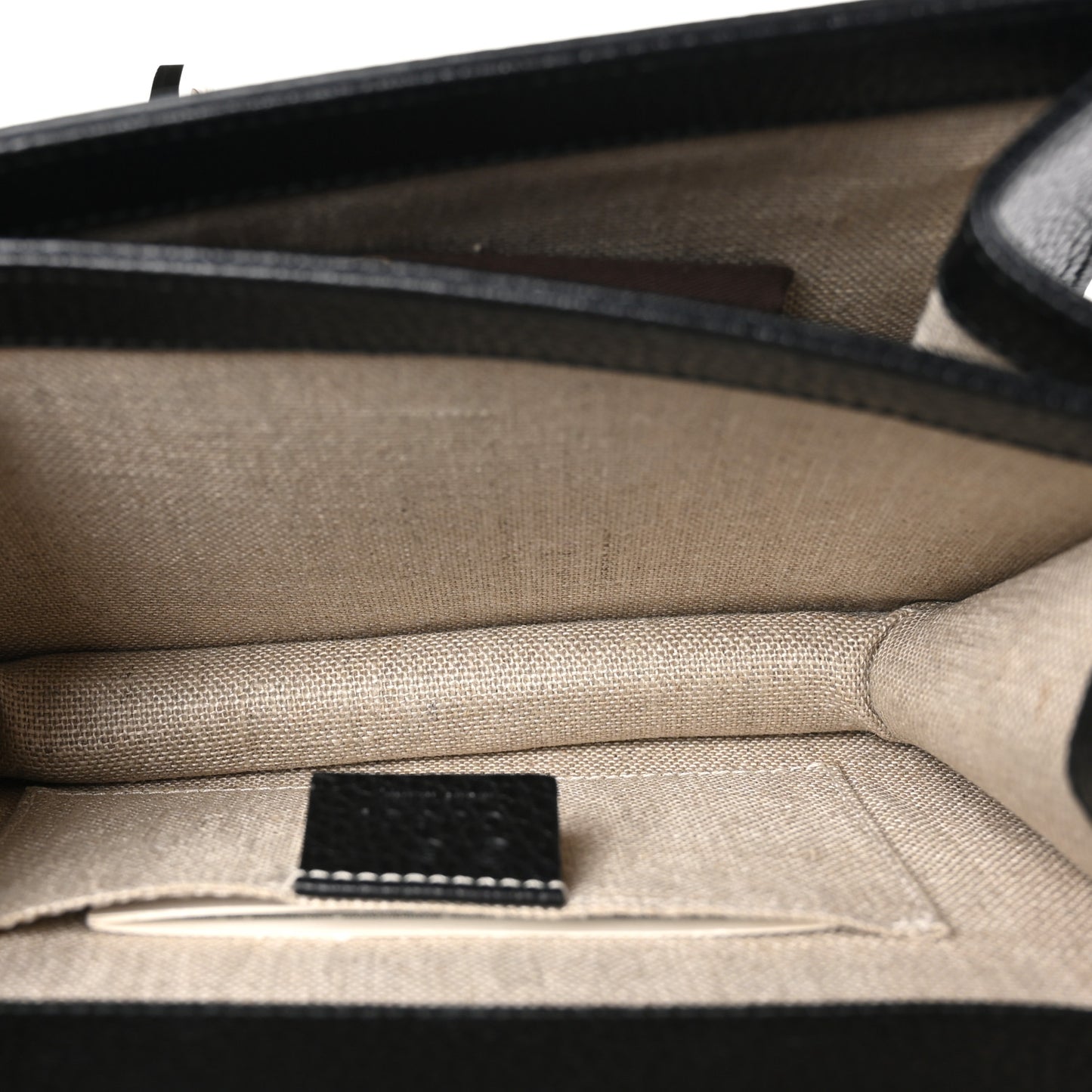 Dollar Calfskin Small Interlocking G Shoulder Bag Black