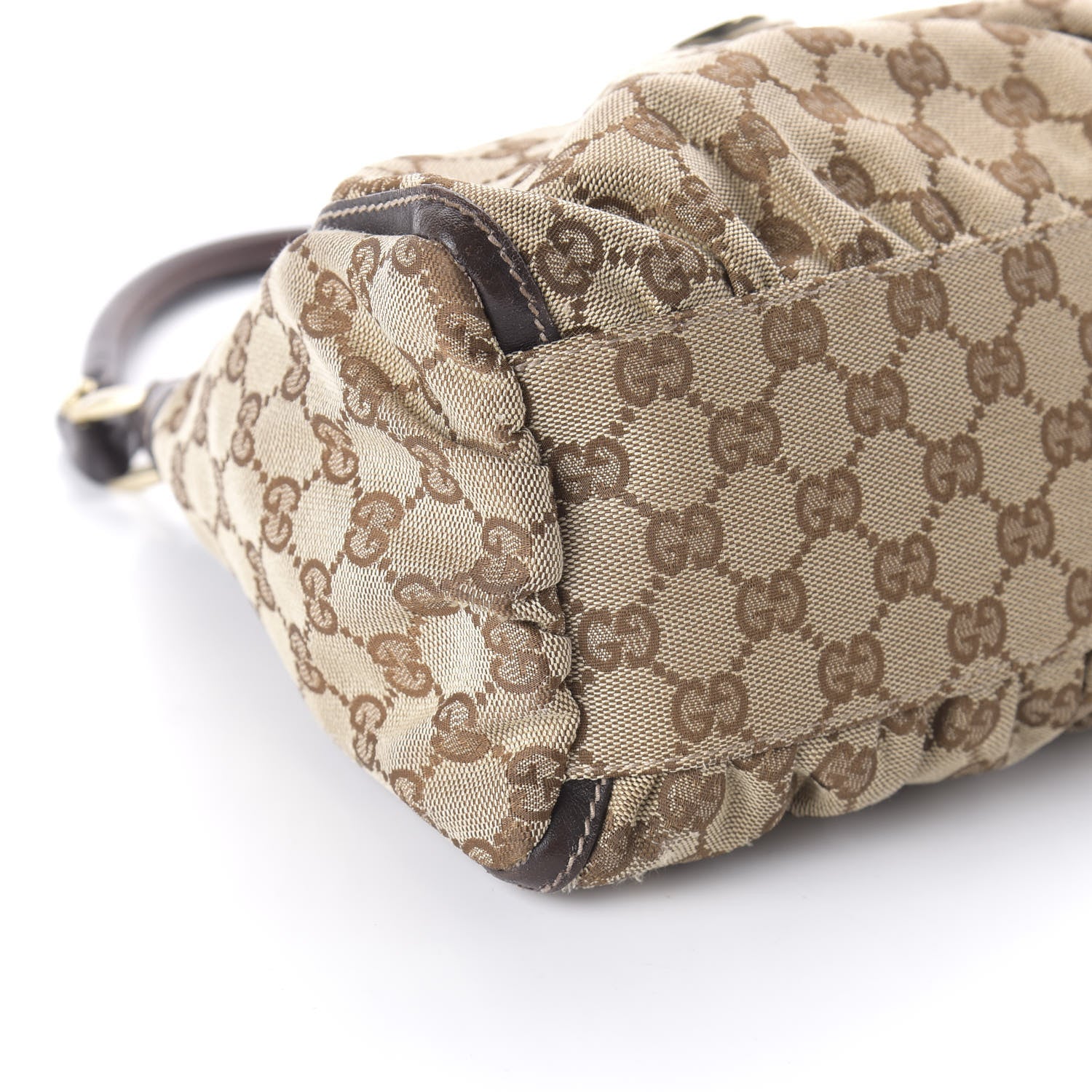 Gucci Monogram Medium D Gold Ring Hobo Dark Brown 6 of 11