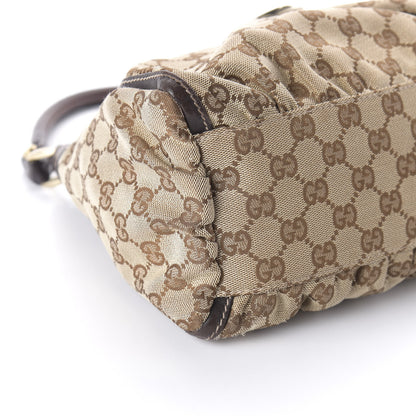 Gucci Monogram Medium D Gold Ring Hobo Dark Brown 6 of 11