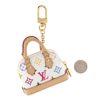 Louis Vuitton LV x TM Monogram Multicolor Micro Alma Bag Charm White 2 of 6