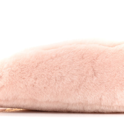 Prada Montone Shearling Mini Triangle Bag Orchidea 8 of 8