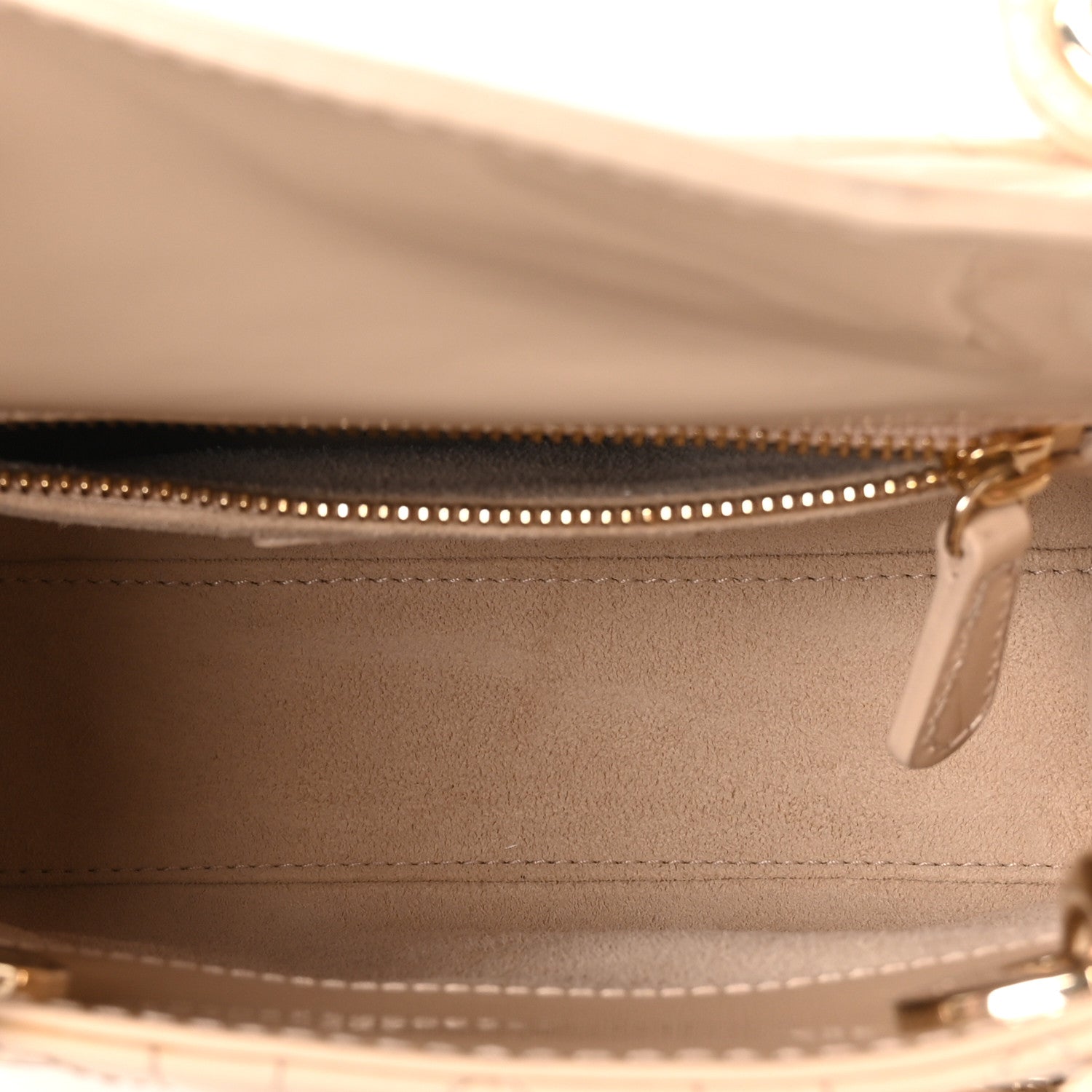 Christian Dior Patent Cannage Mini Lady Dior Beige 5 of 10