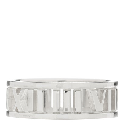 Tiffany Sterling Silver Wide Atlas Open Ring 55 7.25 3 of 5