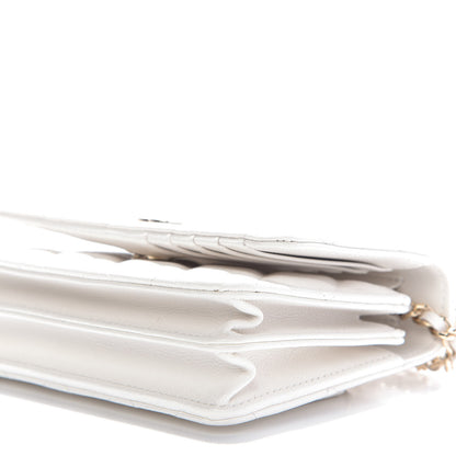 Chanel Caviar Quilted Mini Wallet On Chain WOC White 7 of 12