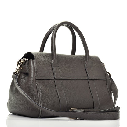 Mulberry Classic Grain Calfskin Small Bayswater Satchel Dark Grey 4 of 11