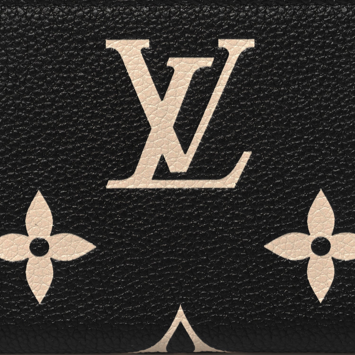 Louis Vuitton Empreinte Monogram Giant Clemence Wallet Black Beige 8 of 8