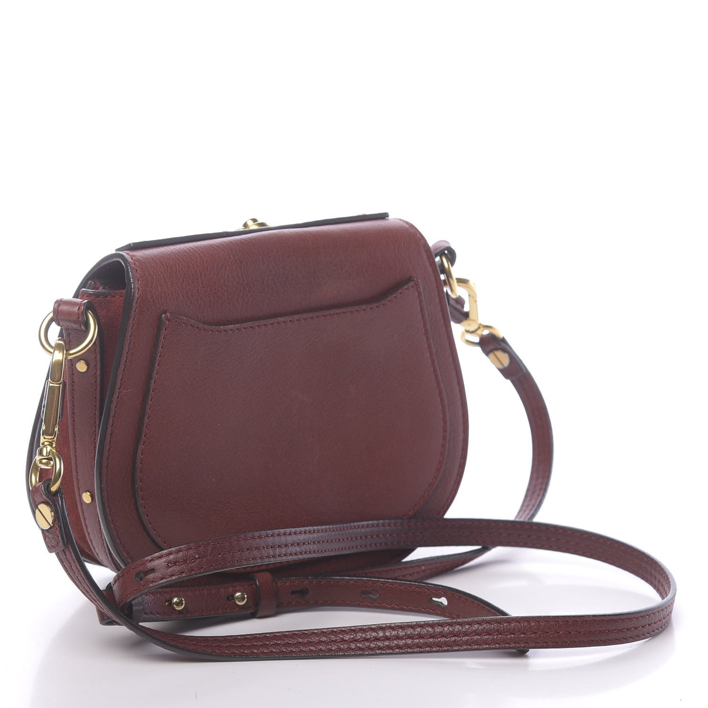 Calfskin Small Nile Bracelet Bag Sienna Red