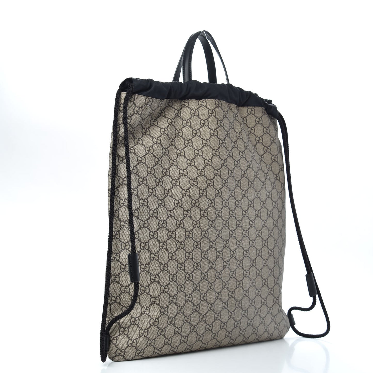 GG Supreme Monogram Angry Cat Drawstring Backpack