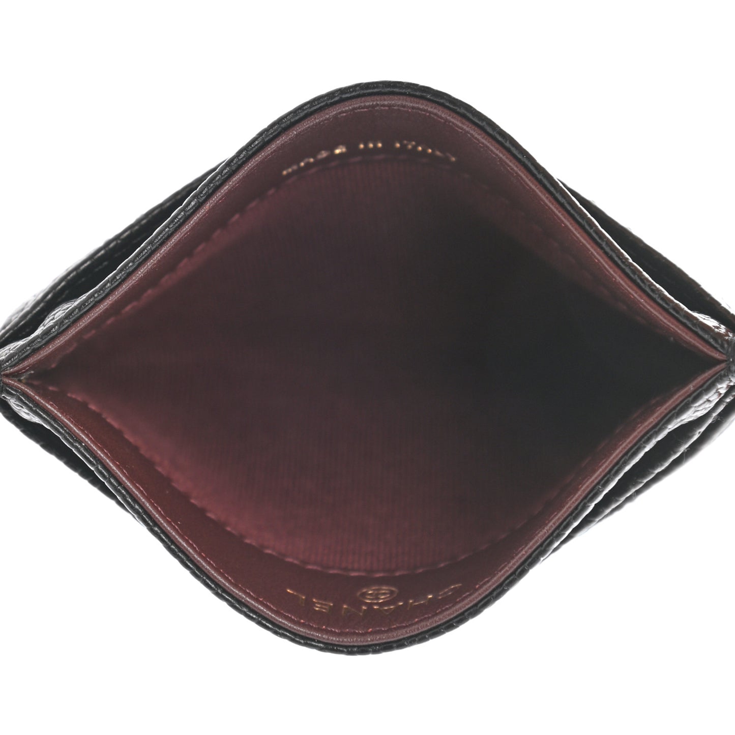 Caviar Quilted Card Holder Black